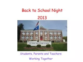Back to School Night 2013