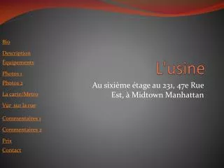 l usine
