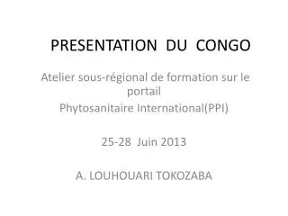 presentation du congo