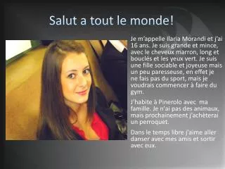 salut a tout le monde