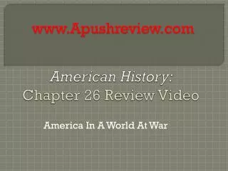 American History: Chapter 26 Review Video