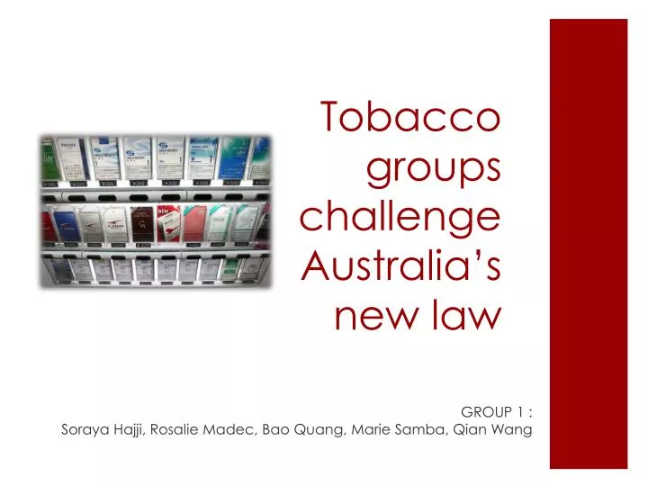 tobacco groups challenge australia s new law
