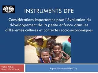 instruments dpe