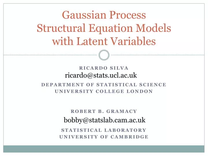 gaussian process structural equation models with latent variables