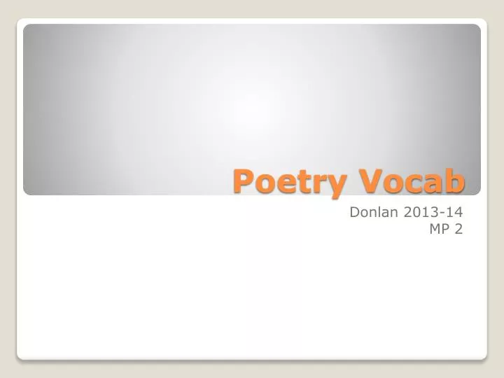 poetry vocab