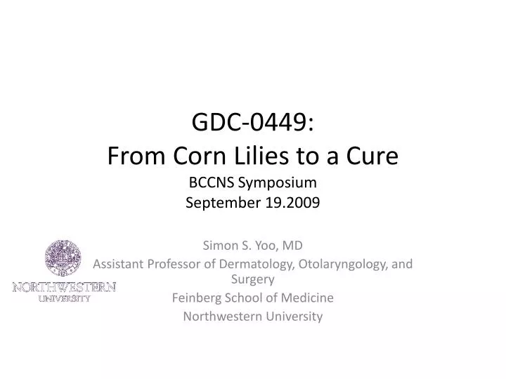 gdc 0449 from corn lilies to a cure bccns symposium september 19 2009