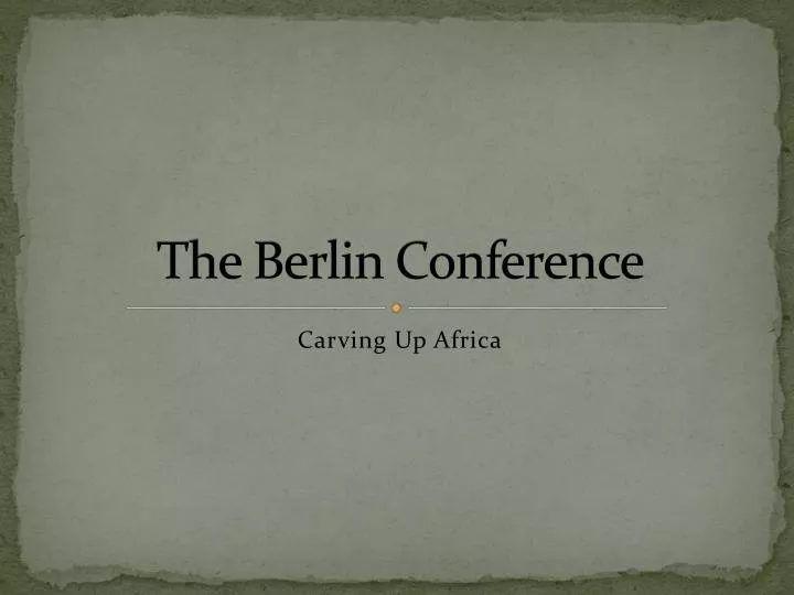 the berlin conference