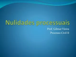 nulidades processuais