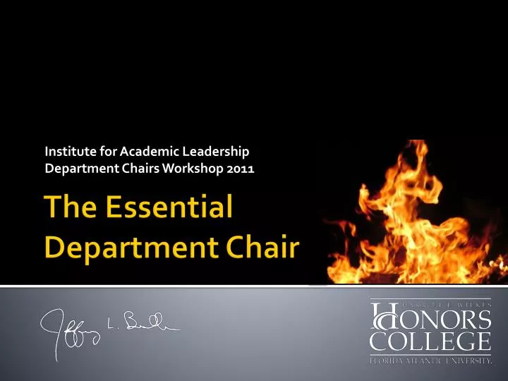the essential department chair