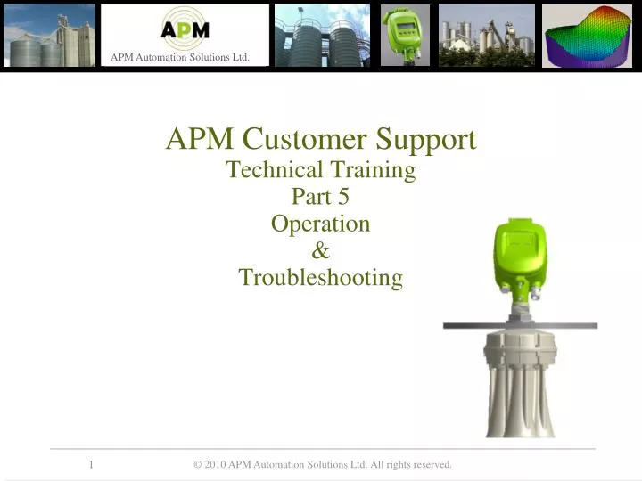 apm customer support technical training part 5 operation troubleshooting