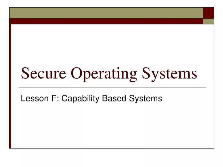 secure operating systems