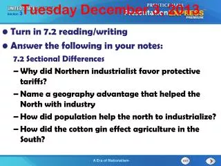 tuesday december 3 2013