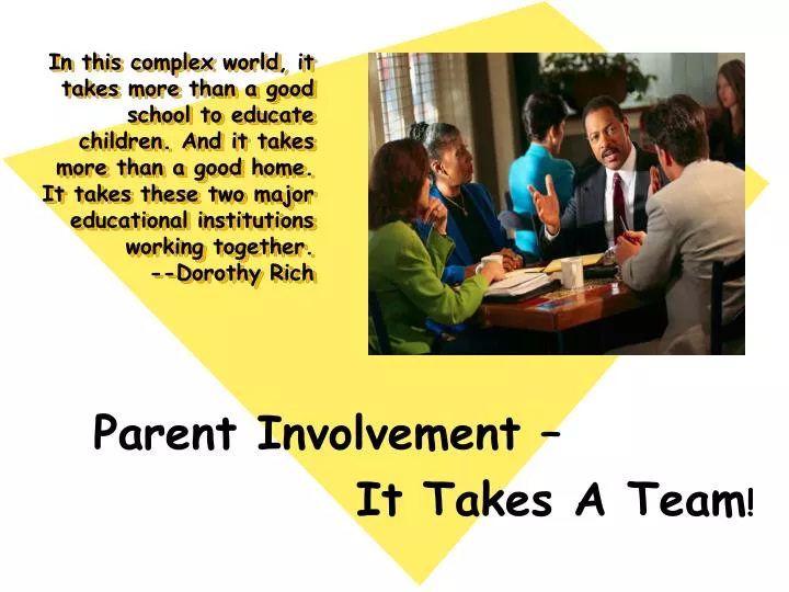 parent involvement it takes a team