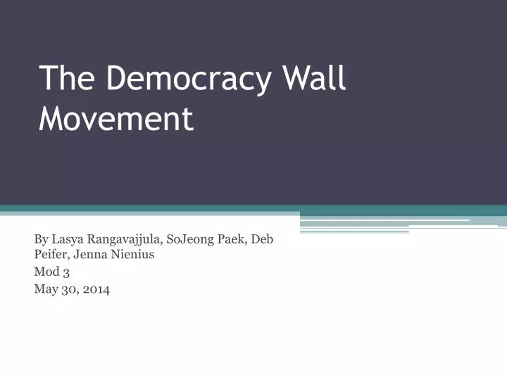 the democracy wall movement