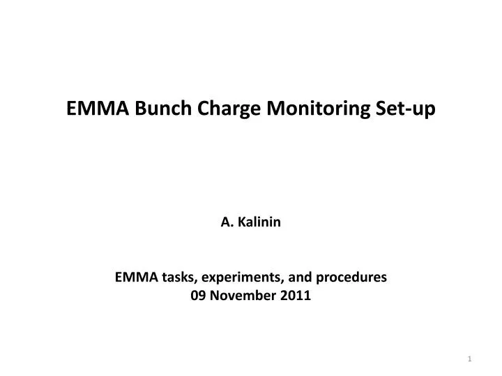 emma bunch charge monitoring set up
