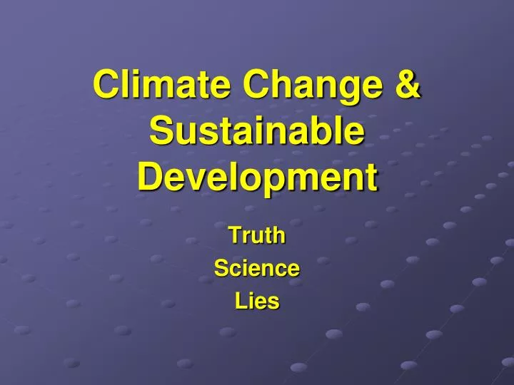 climate change sustainable development