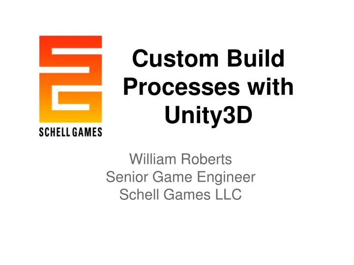 custom build processes with unity3d