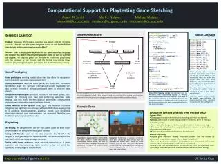 Computational Support for Playtesting Game Sketching