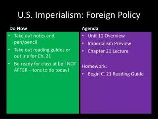 U.S. Imperialism: Foreign Policy