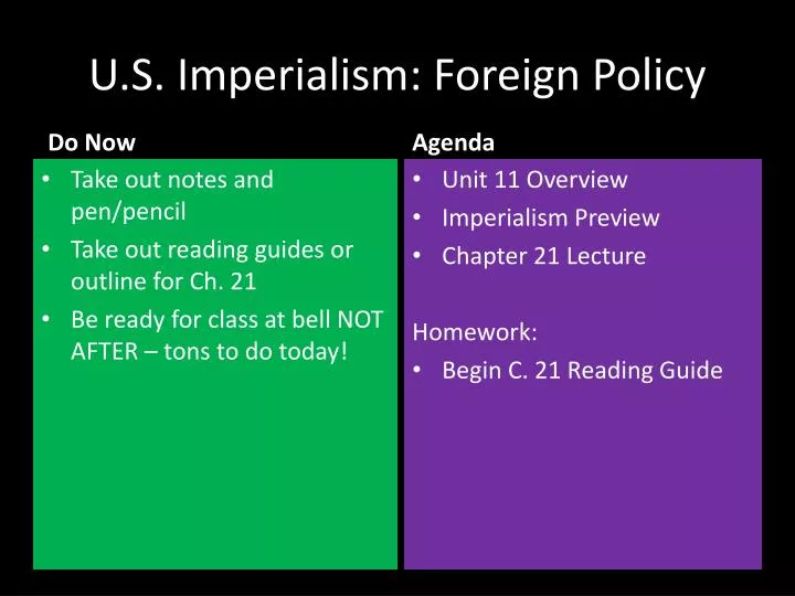 u s imperialism foreign policy