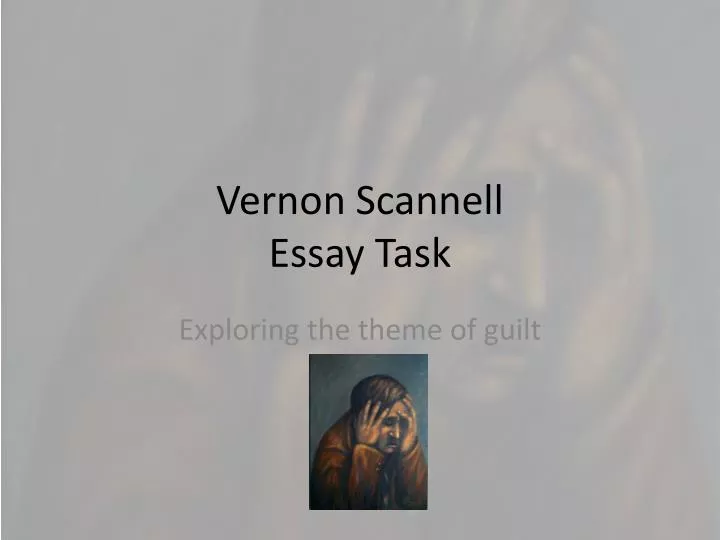 vernon scannell essay task