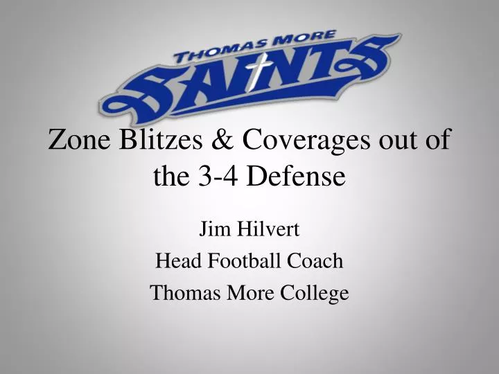 zone blitzes coverages out of the 3 4 defense