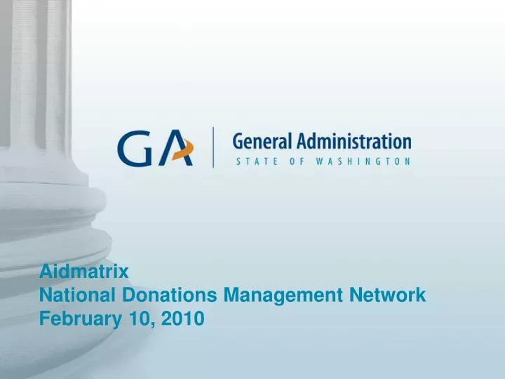 aidmatrix national donations management network february 10 2010
