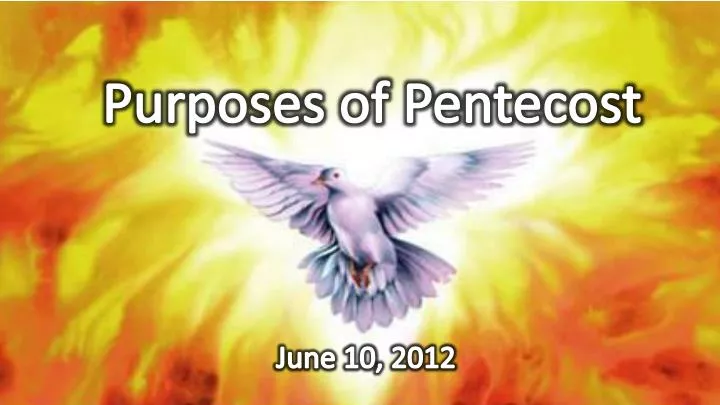 purposes of pentecost