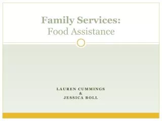 Family Services: Food Assistance