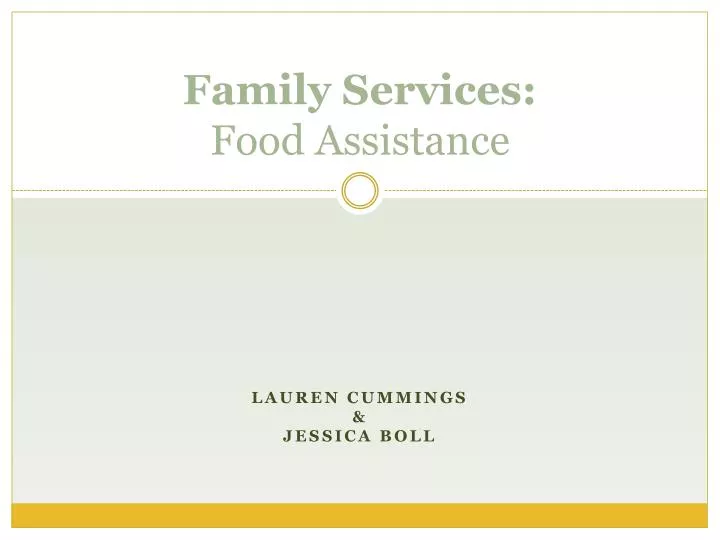 family services food assistance