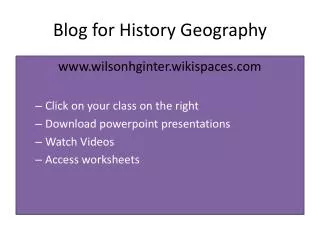 blog for history geography