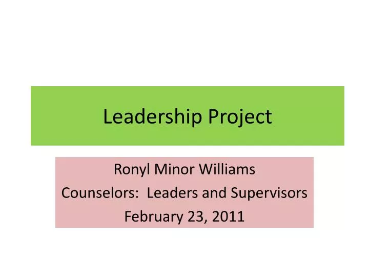 leadership project