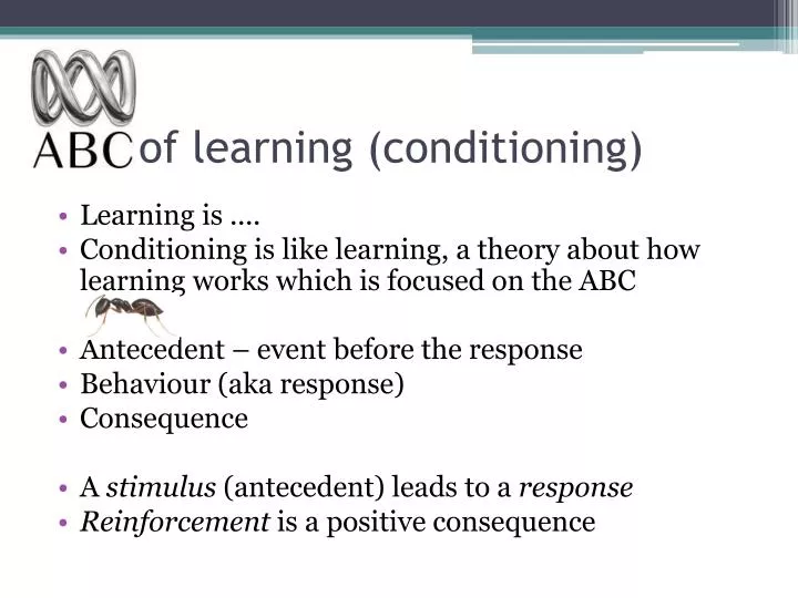 abc of learning conditioning