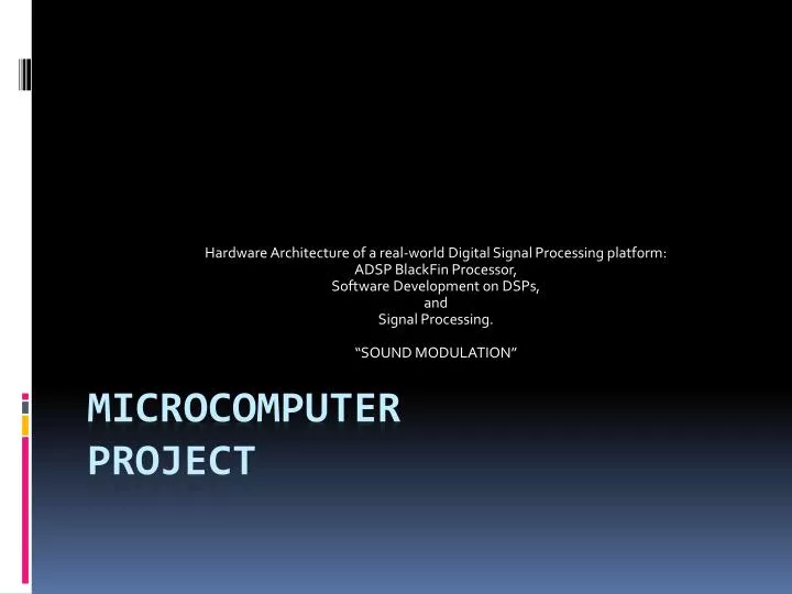 microcomputer project