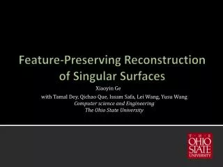 Feature-Preserving Reconstruction of Singular Surfaces