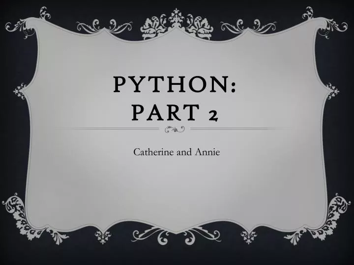 python part 2