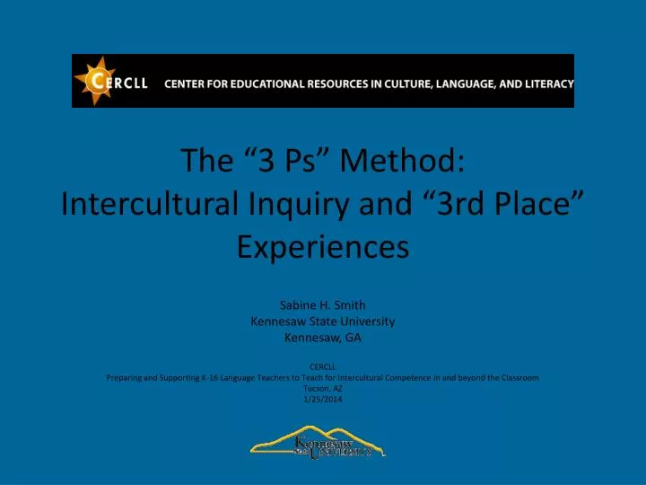 the 3 ps method intercultural inquiry and 3rd place experiences