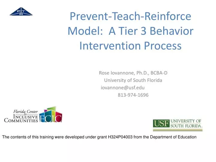 prevent teach reinforce model a tier 3 behavior intervention process