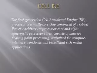 CELL B.E