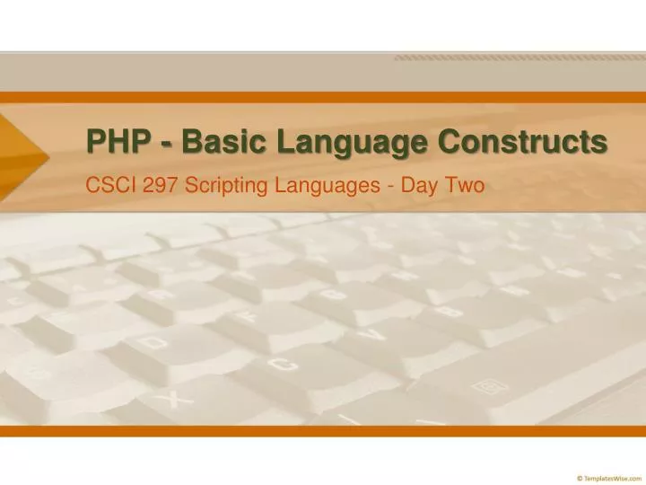 php basic language constructs