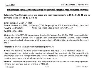 Project: IEEE P802.15 Working Group for Wireless Personal Area Networks (WPANs)