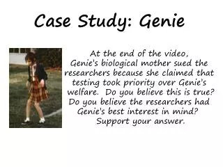 Case Study: Genie