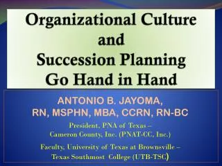 Organizational Culture and Succession Planning Go Hand in Hand