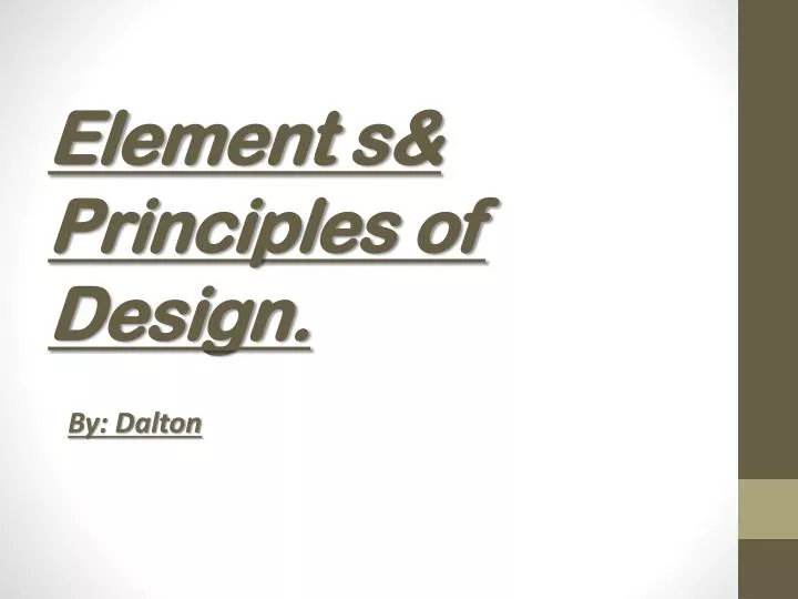 element s principles of design