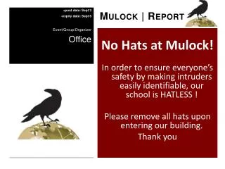 No Hats at Mulock !