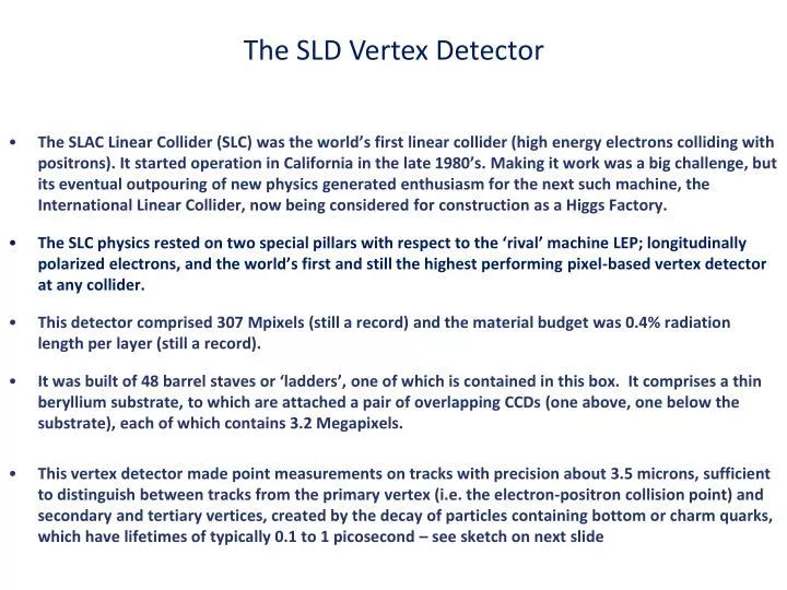 the sld vertex detector