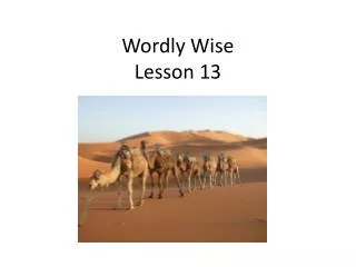 wordly wise lesson 13
