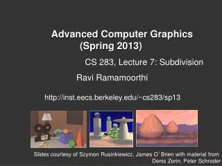 Advanced Computer Graphics (Spring 2013)