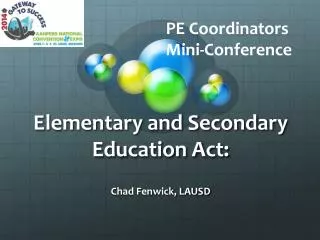 Elementary and Secondary Education Act: