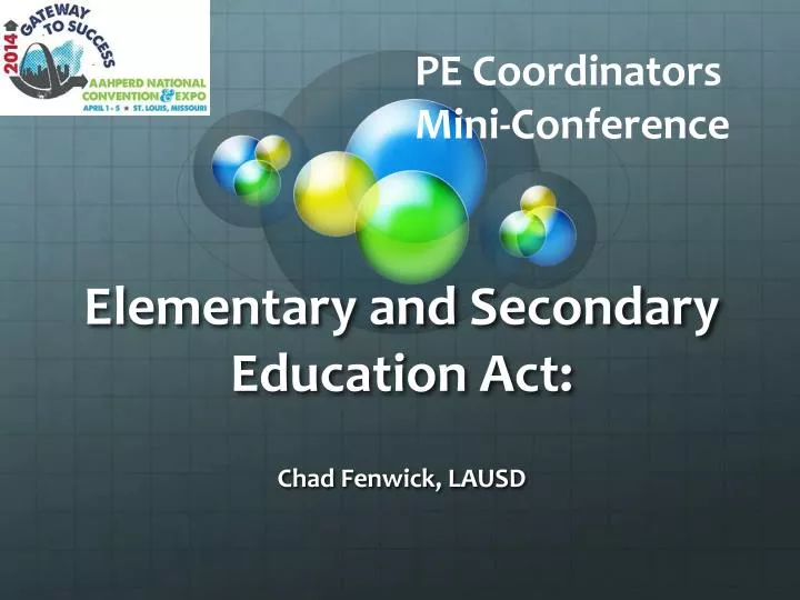elementary and secondary education act